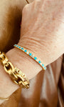 Shimmy Bracelet in Turquoise & Diamontes