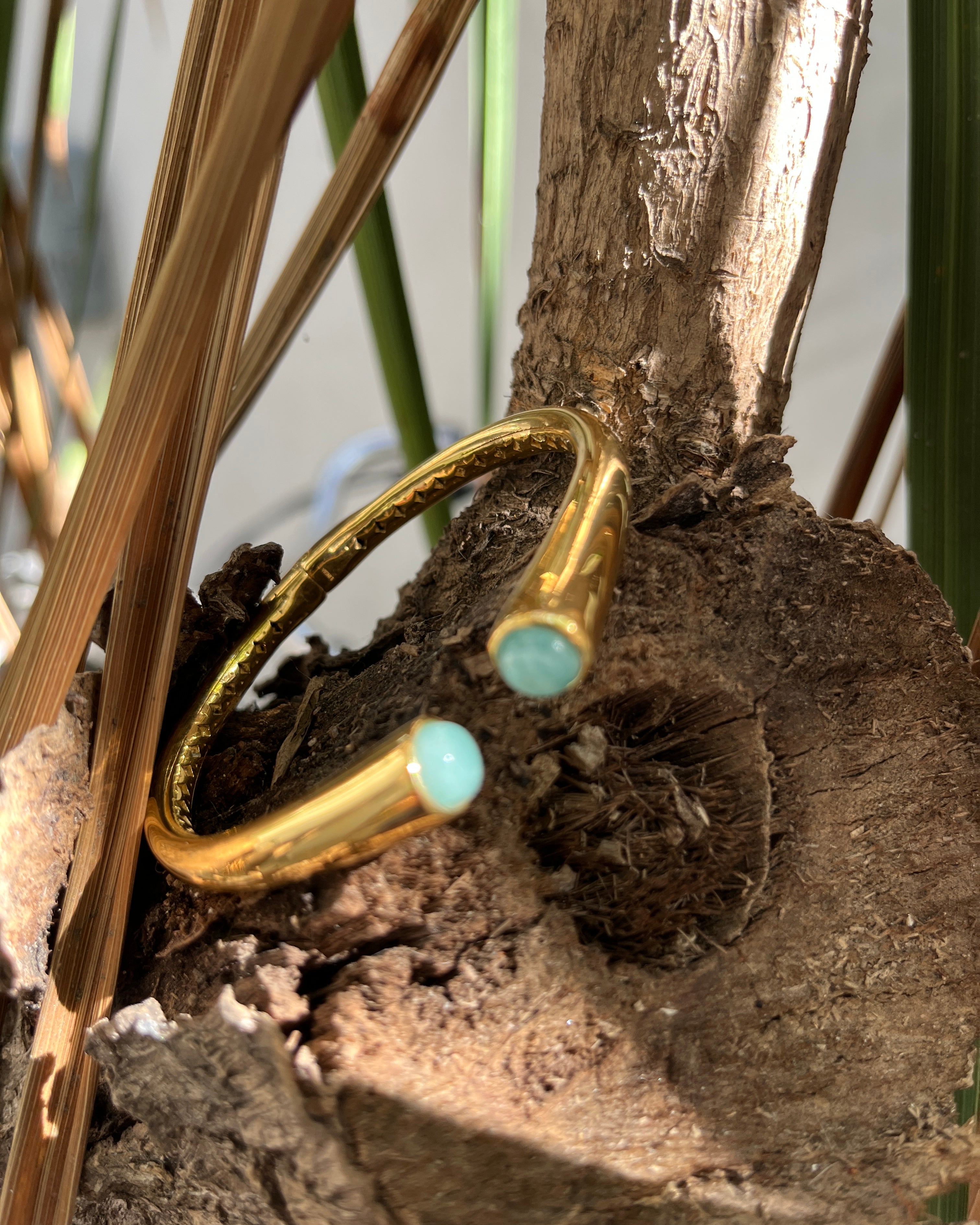 Amazonite Hinged Bracelet