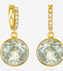 Green Amethyst Huggies