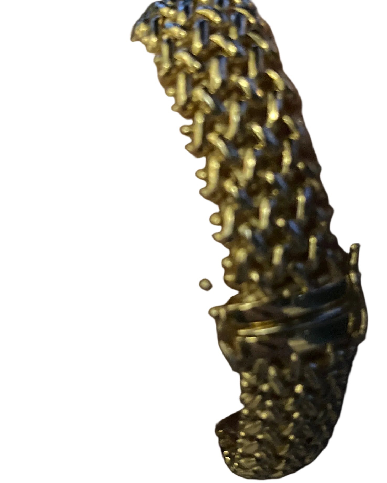 Italian gold slinky woven bracelet