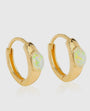 Opal and Gold Hoops