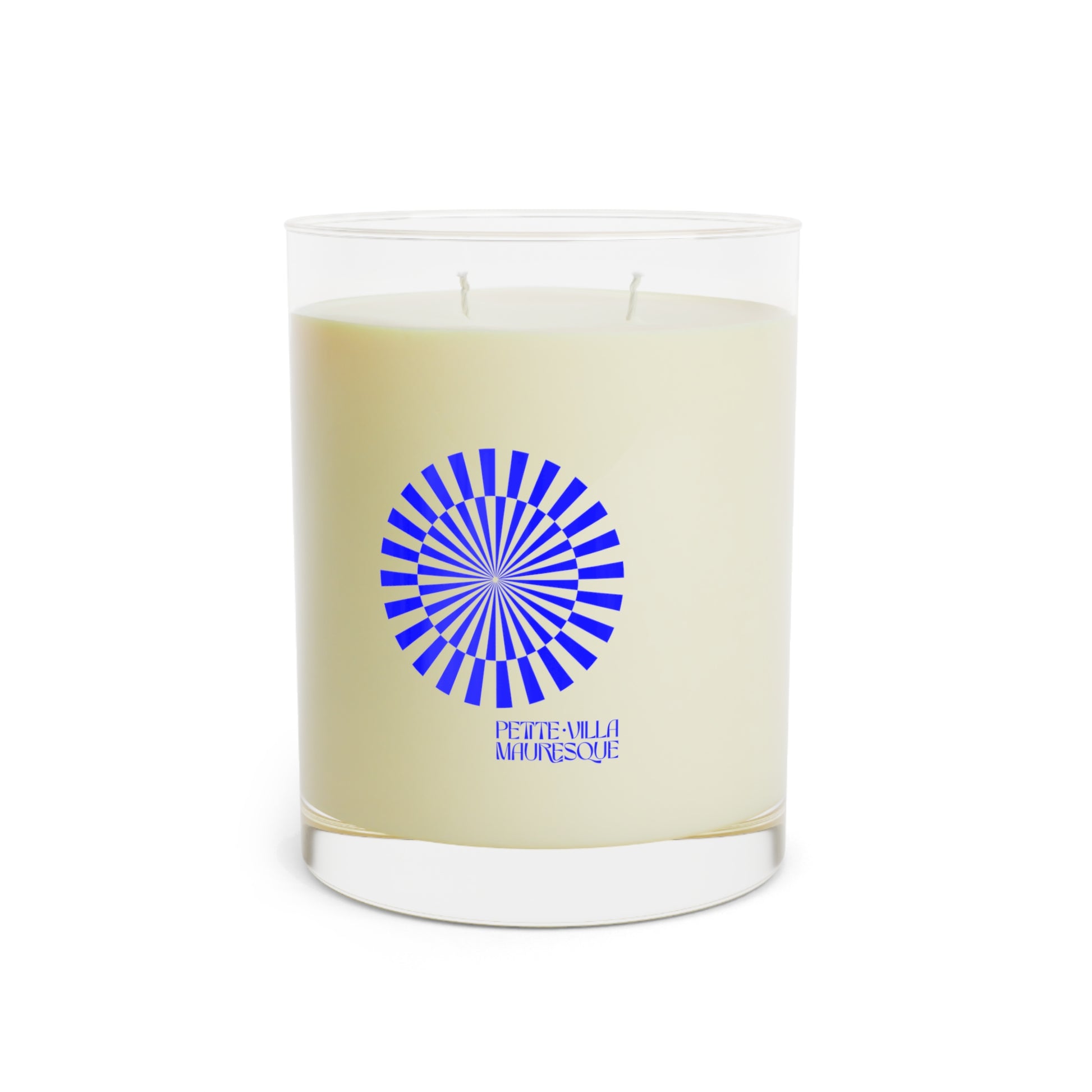 Aromatic Glass Candle — Blue Spiral Logo 11oz Scented Candle