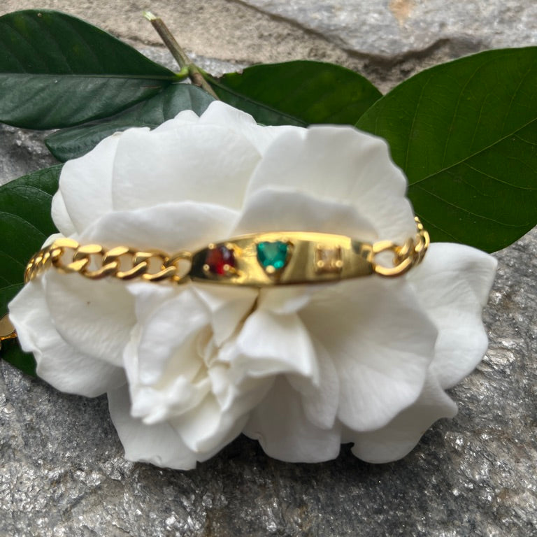 ID Bracelet with Gems