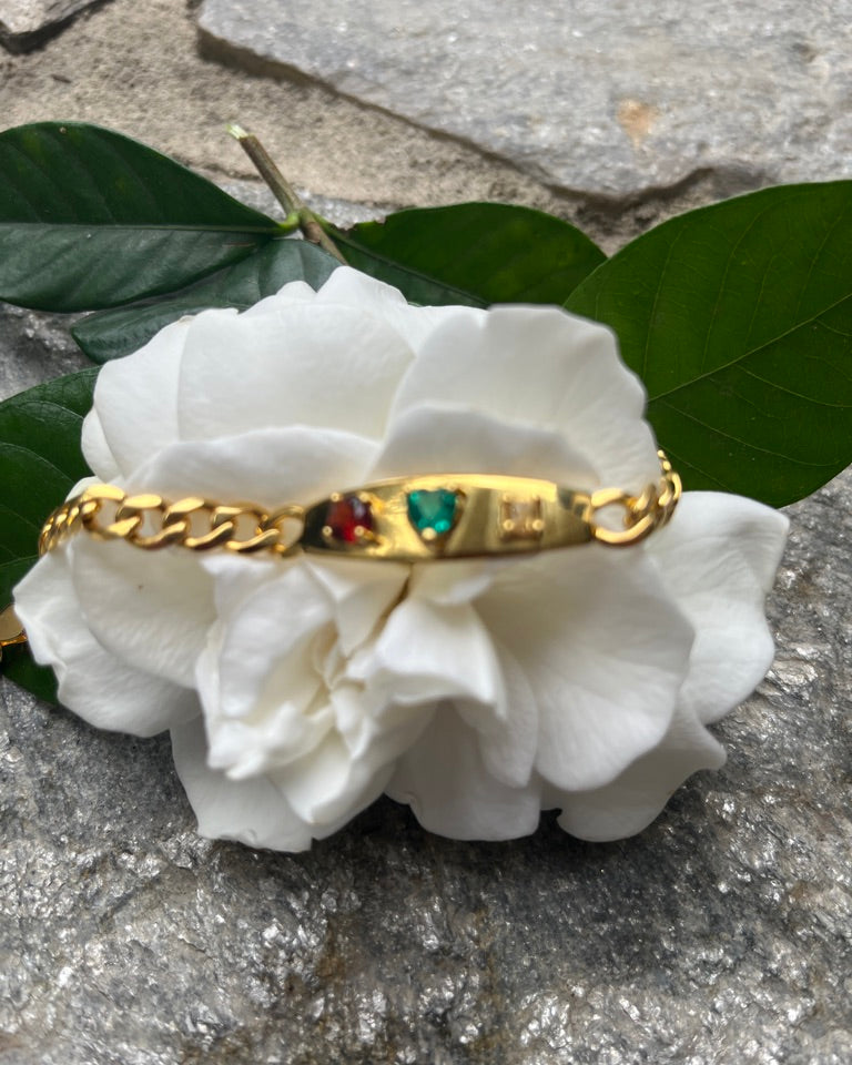 ID Bracelet with Gems