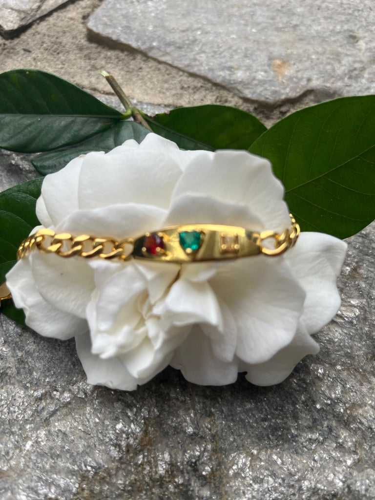 ID Bracelet with Gems