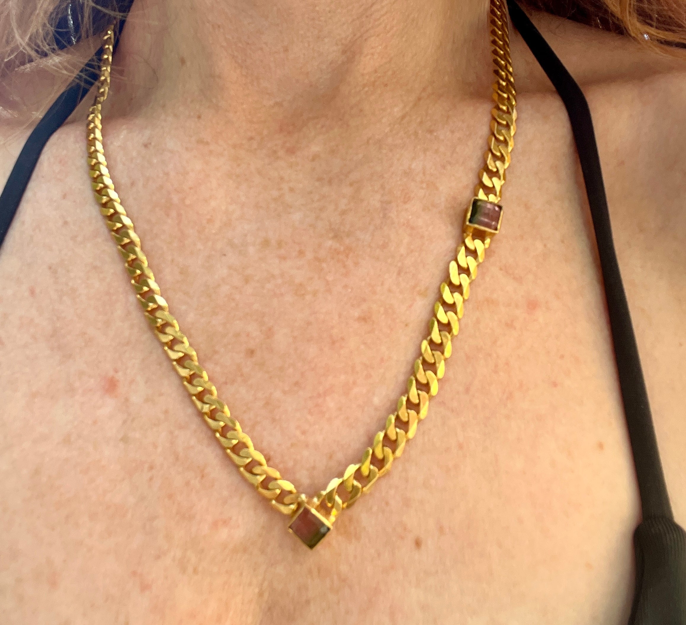 Watermelon Tourmaline Necklace