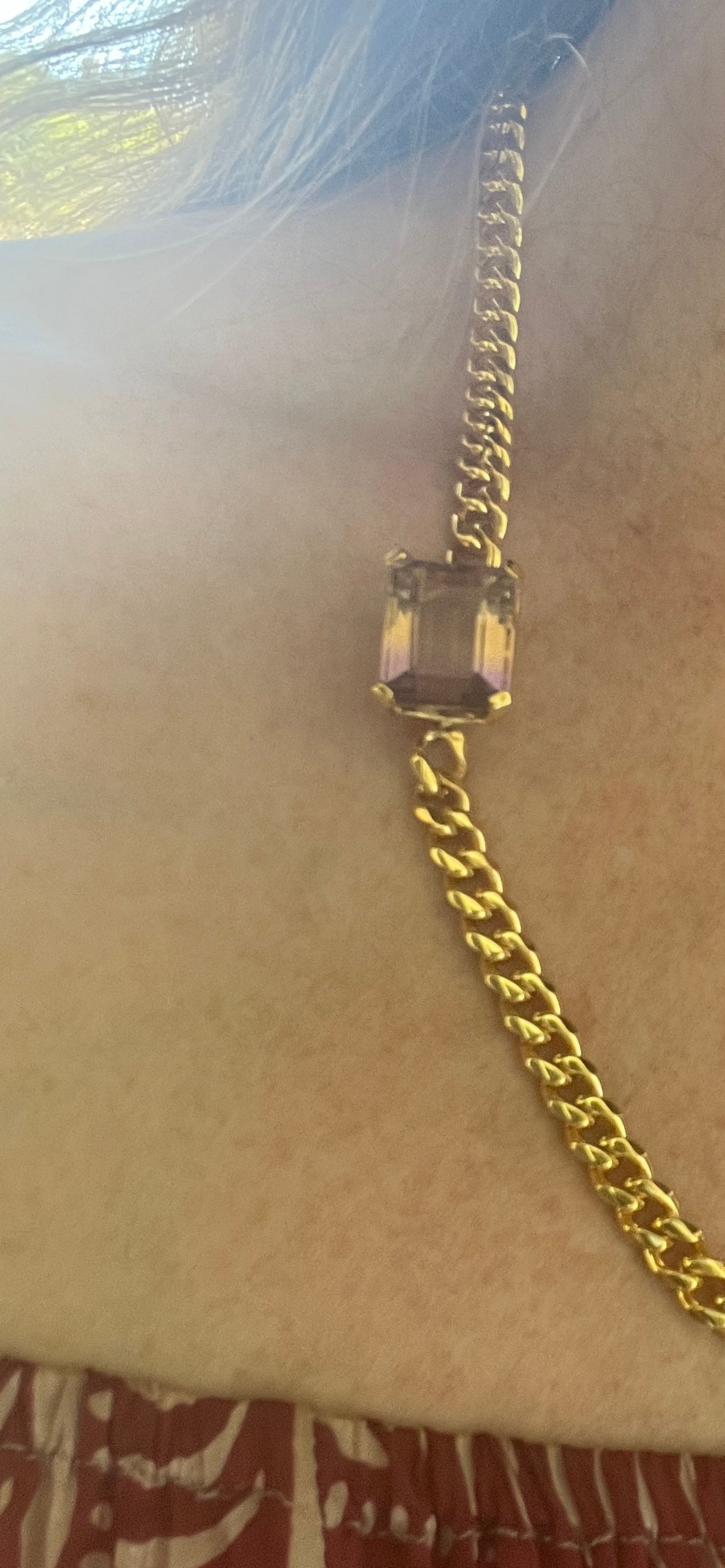 Amethyst & Emerald Candy Necklace