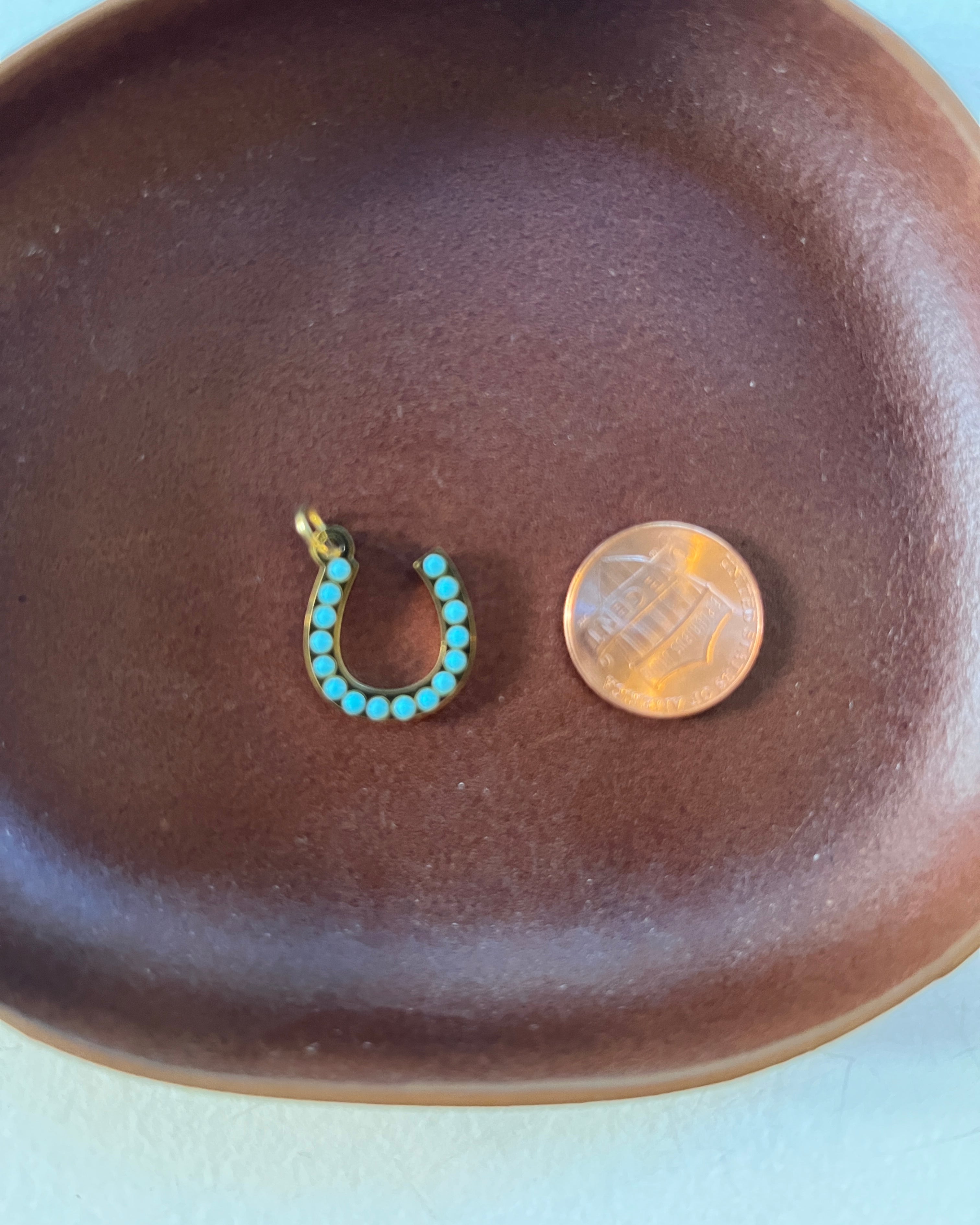 Turquoise Horse Shoe Pendant
