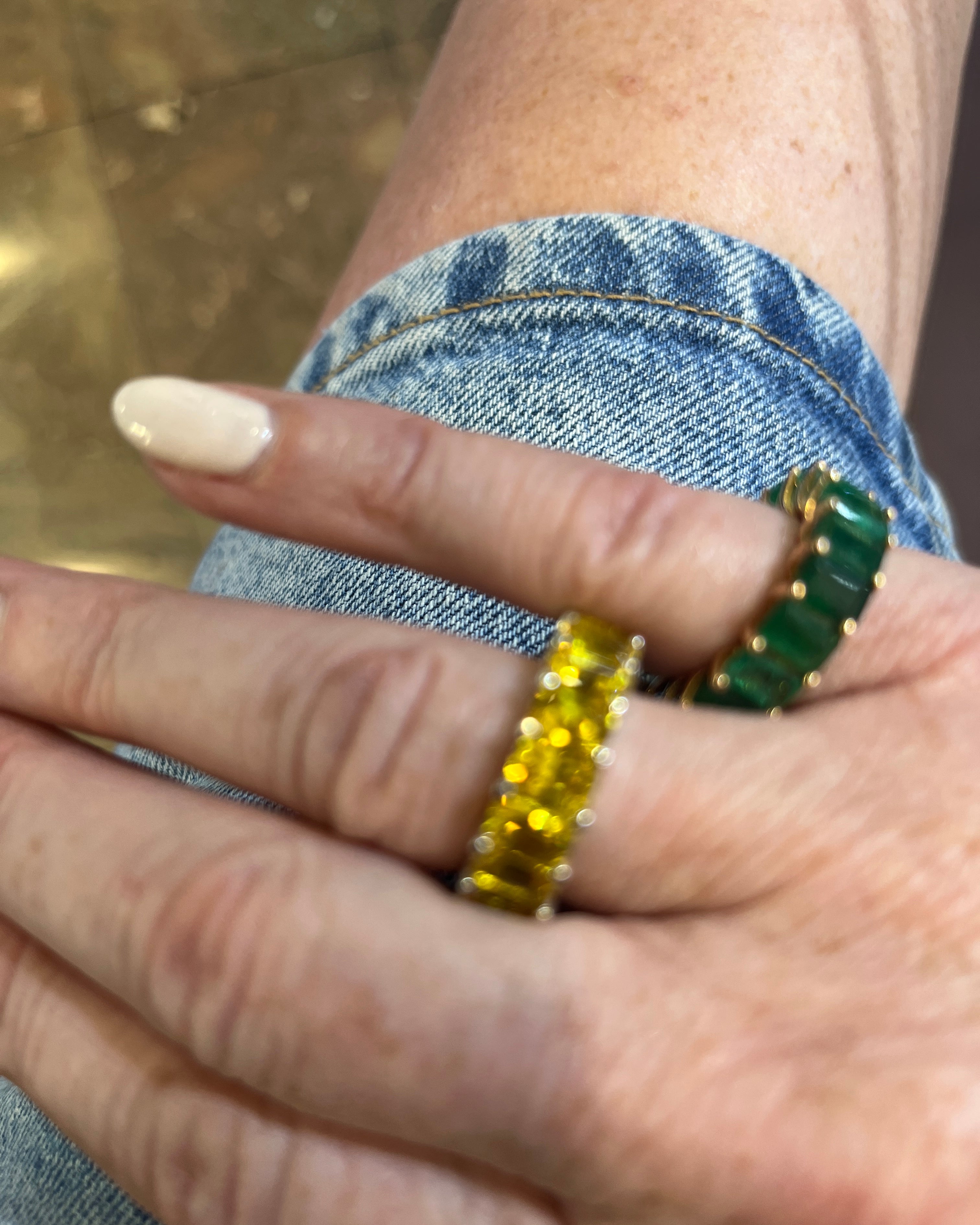 Yellow Sapphire Eternity Ring