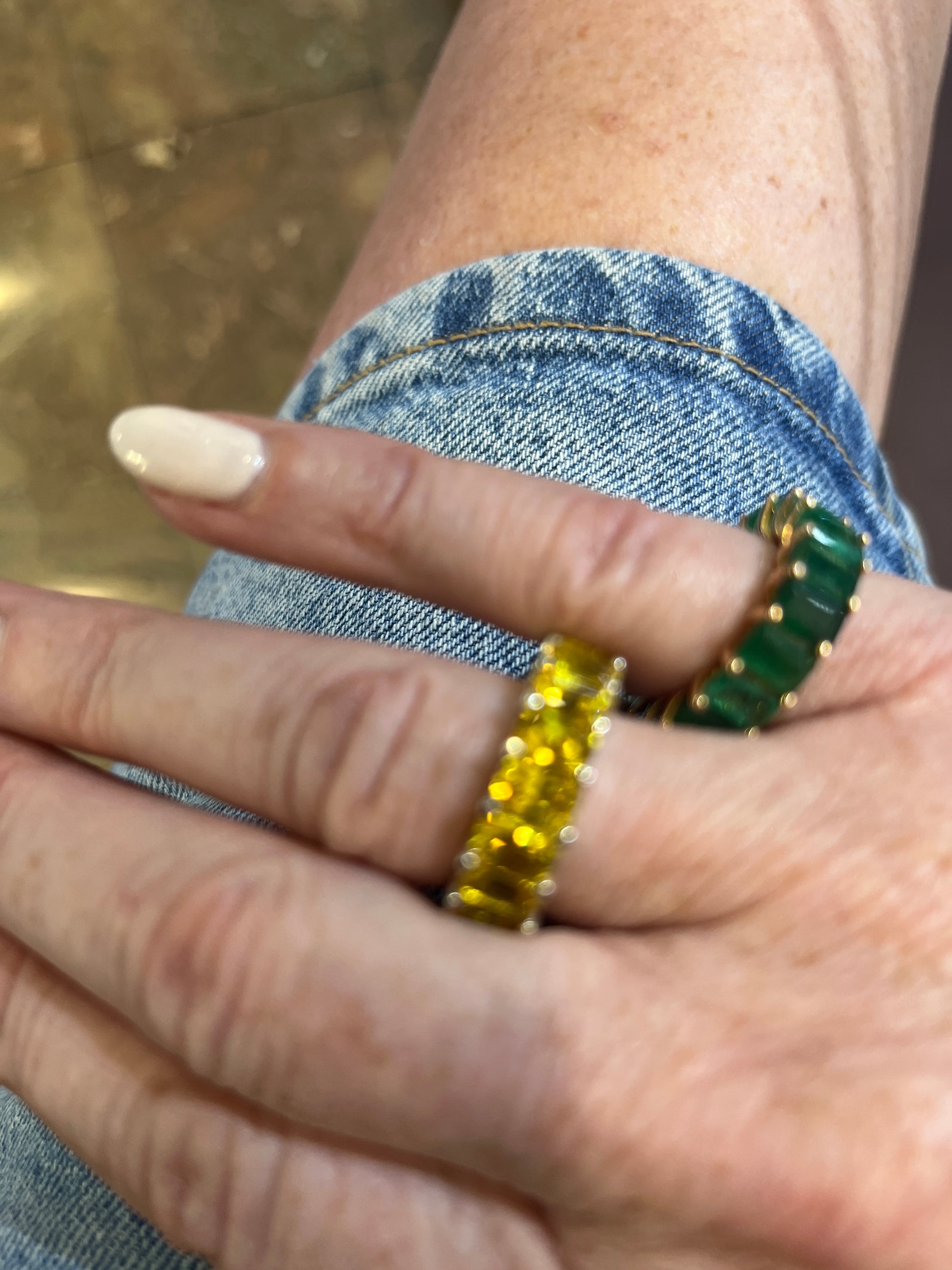 Yellow Sapphire Eternity Ring