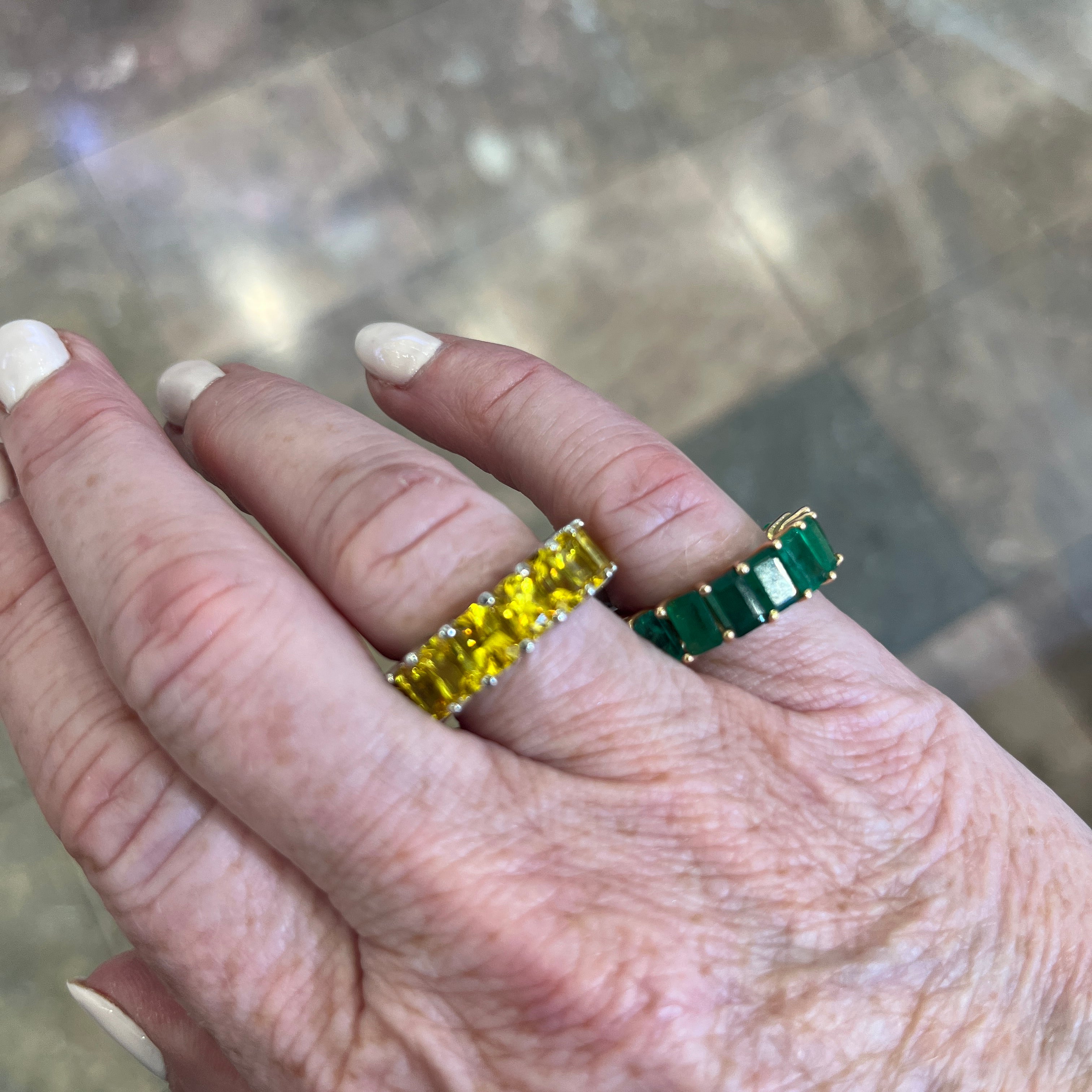 Yellow Sapphire Eternity Ring