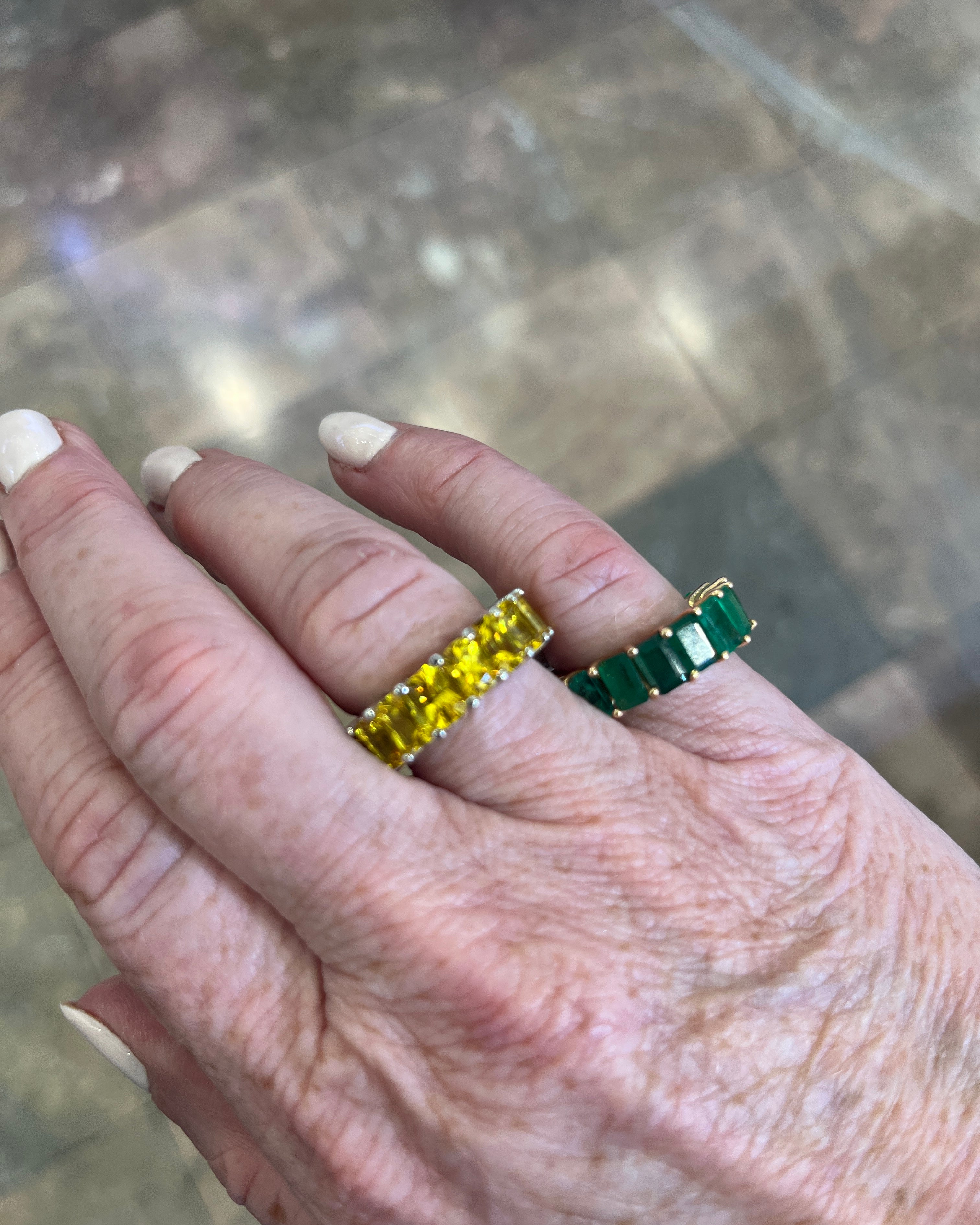 Yellow Sapphire Eternity Ring