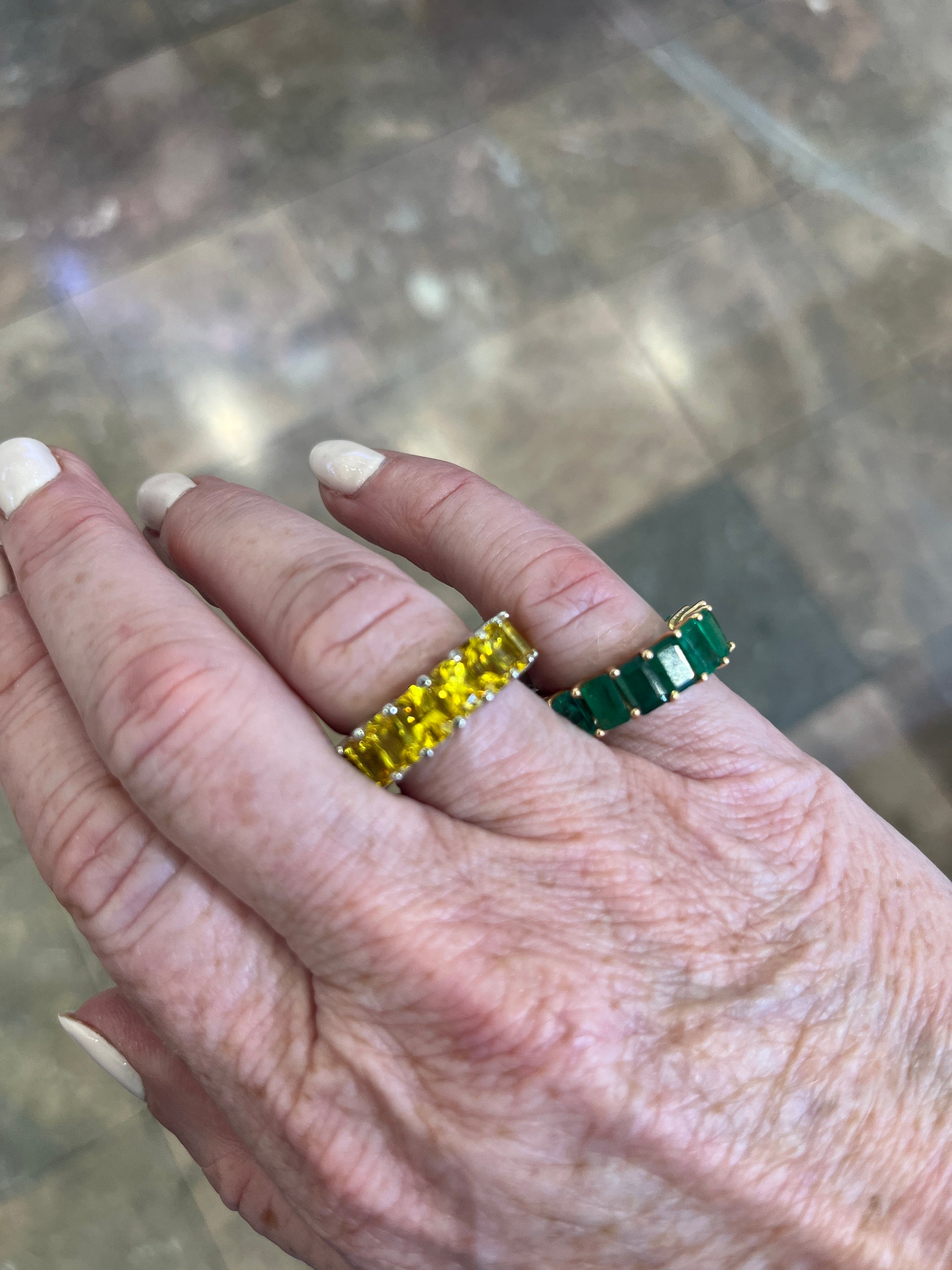 Yellow Sapphire Eternity Ring