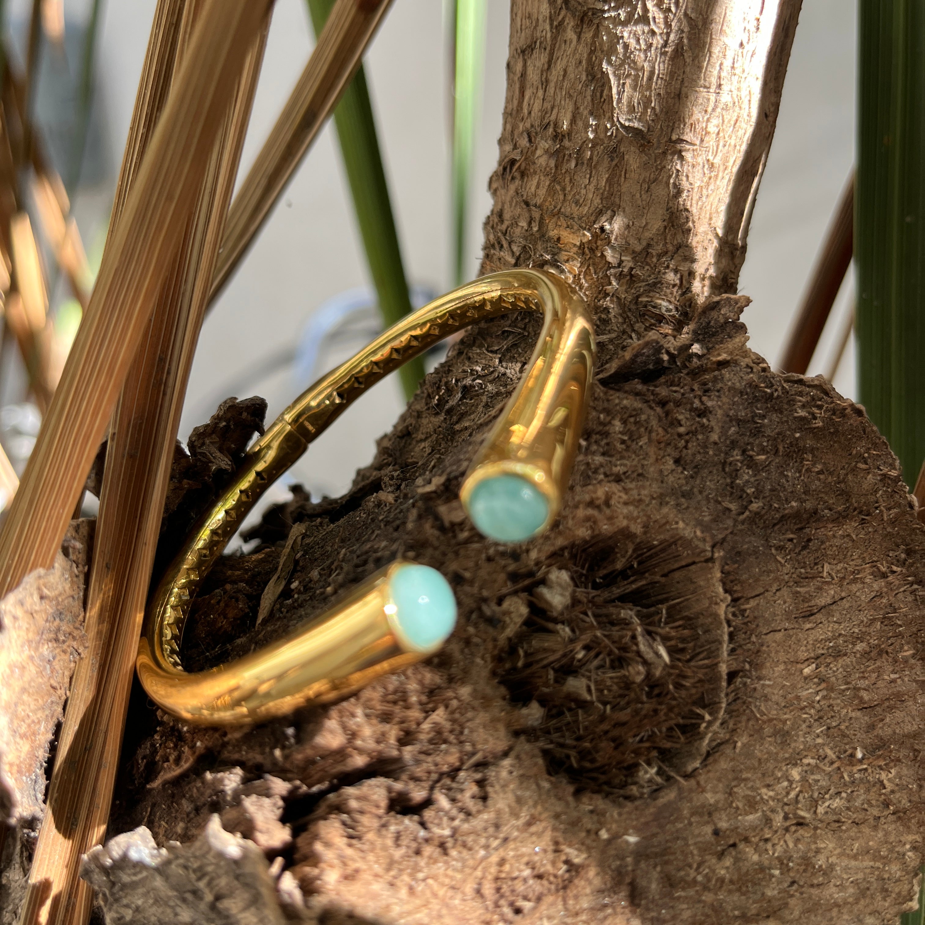 Amazonite Hinged Bracelet