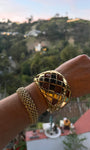 Italian gold slinky woven bracelet