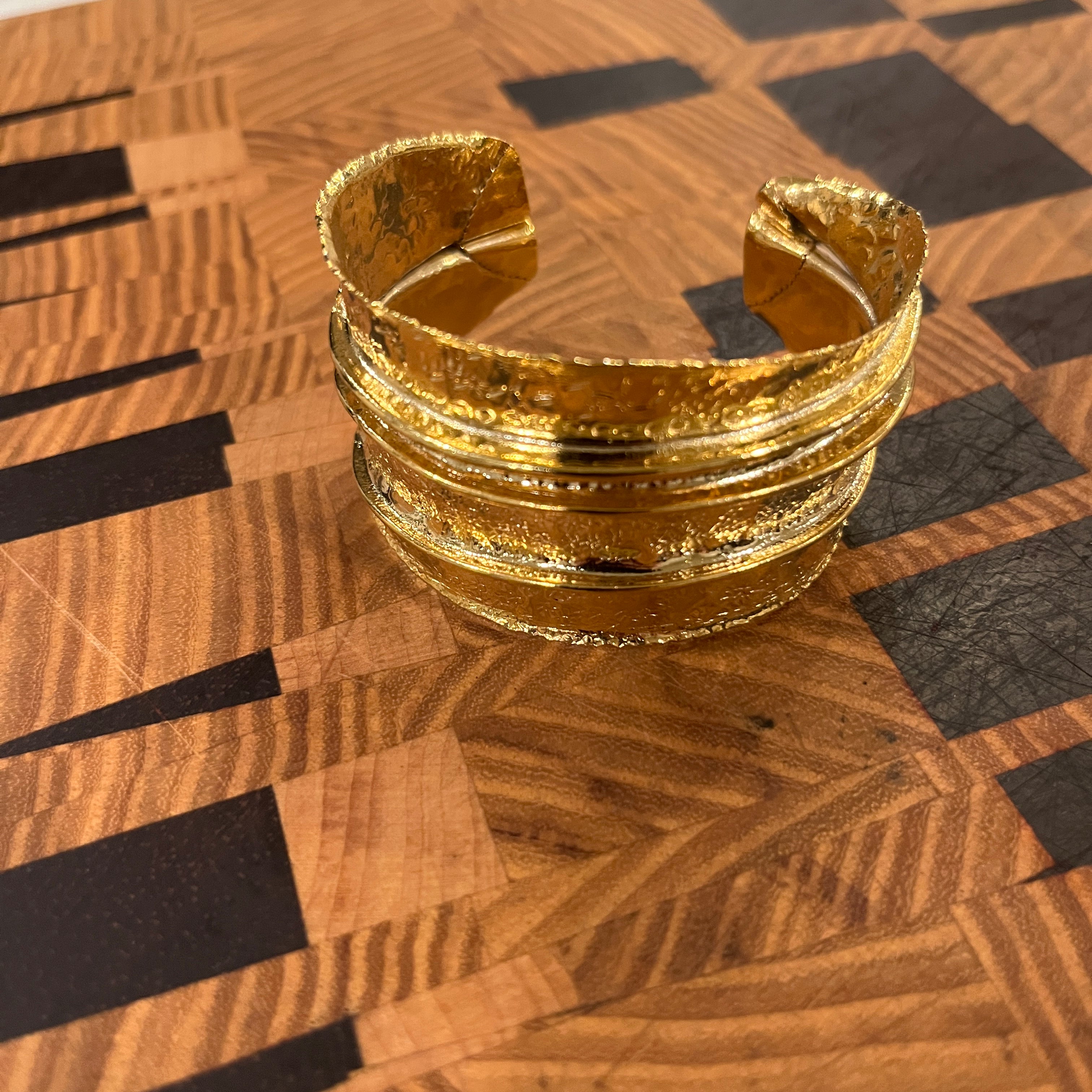 Gold textured cuff