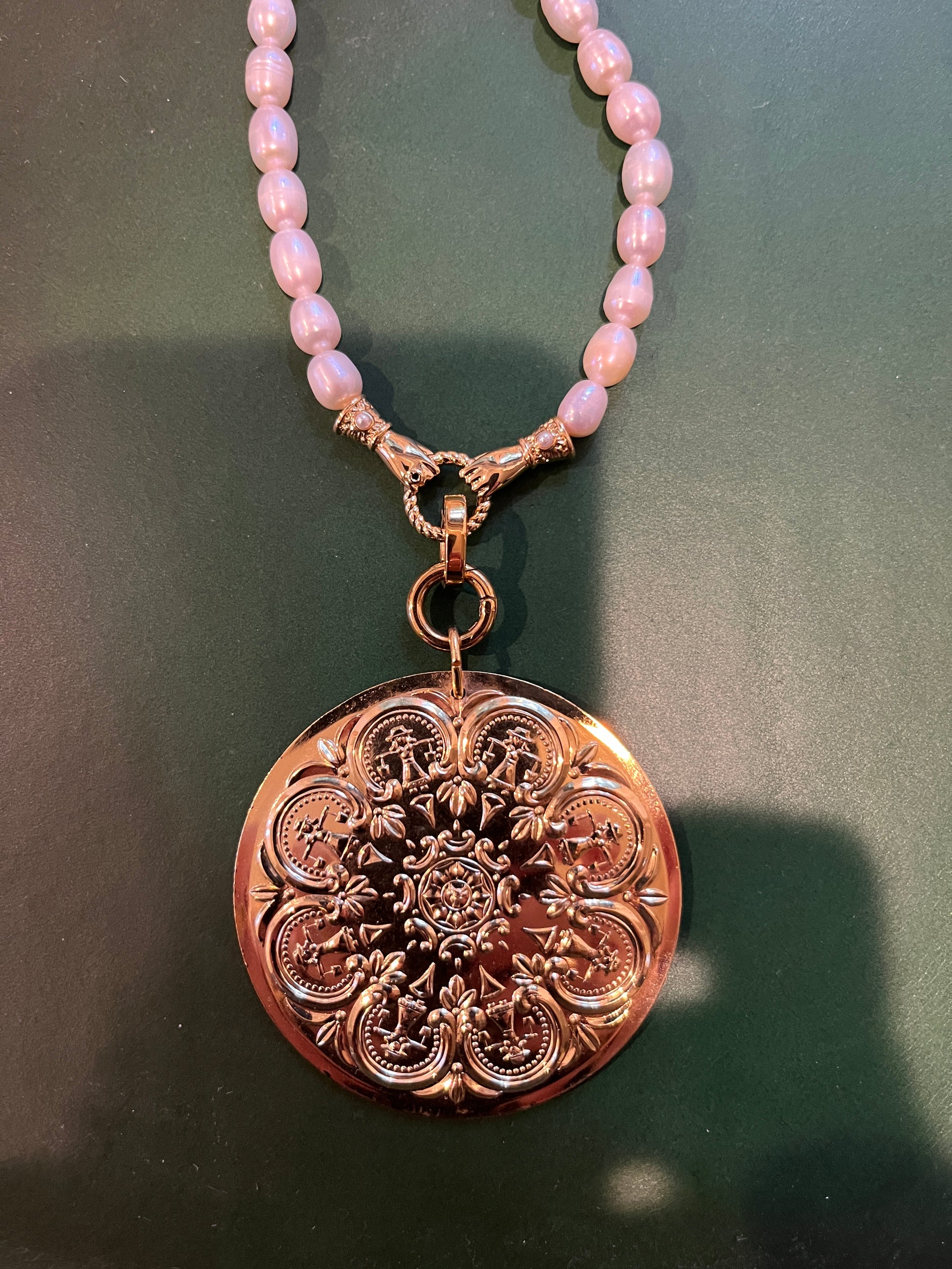 Double sided floral pendant