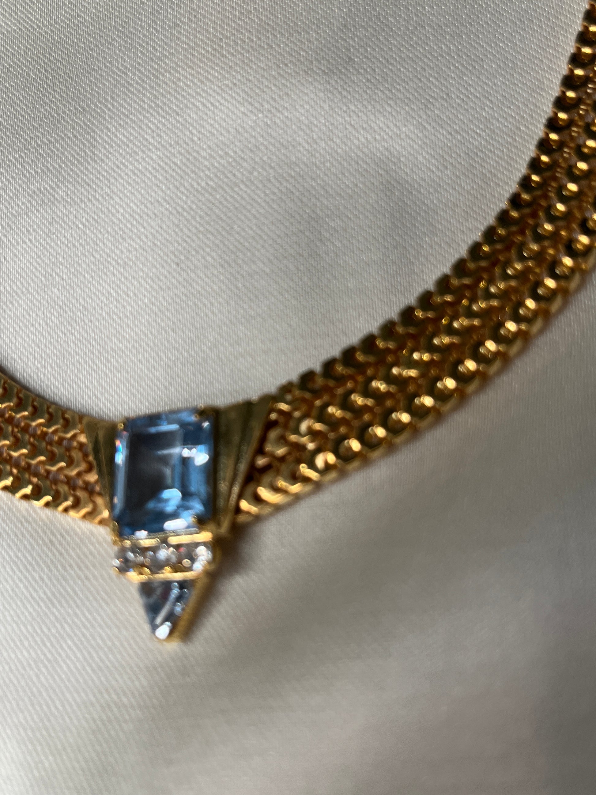 Princess Blue Topaz Necklace