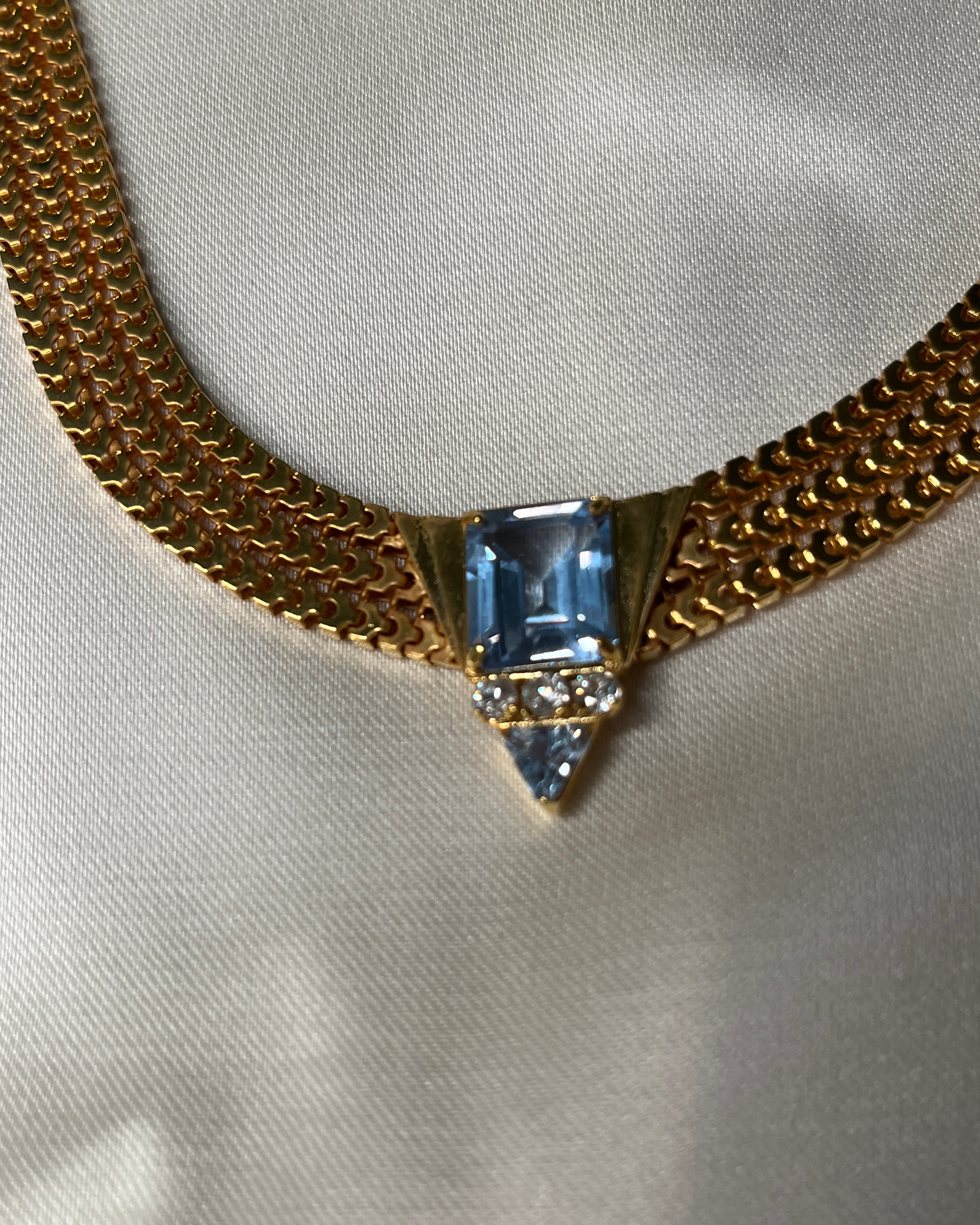Princess Blue Topaz Necklace