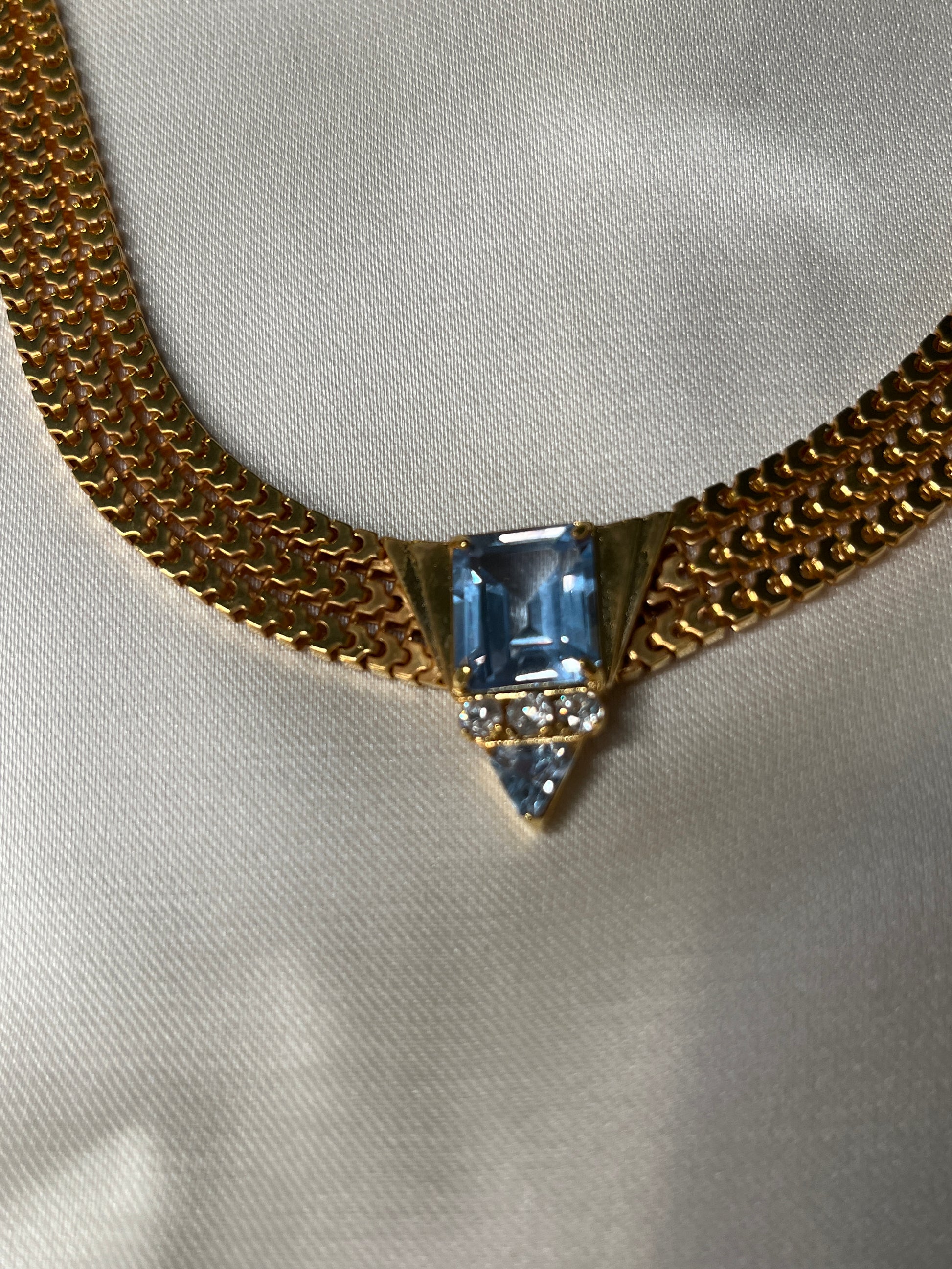 Princess Blue Topaz Necklace