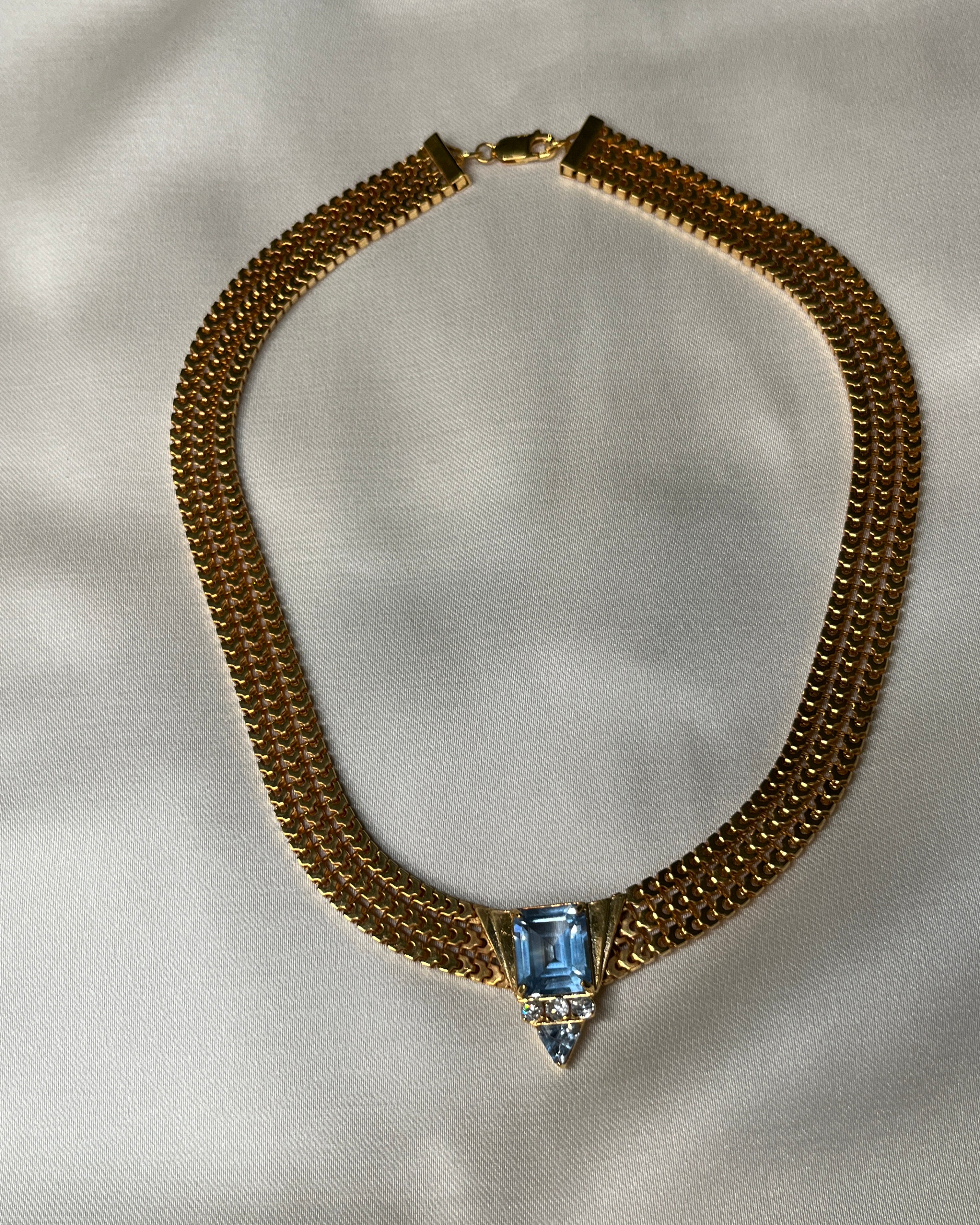 Princess Blue Topaz Necklace