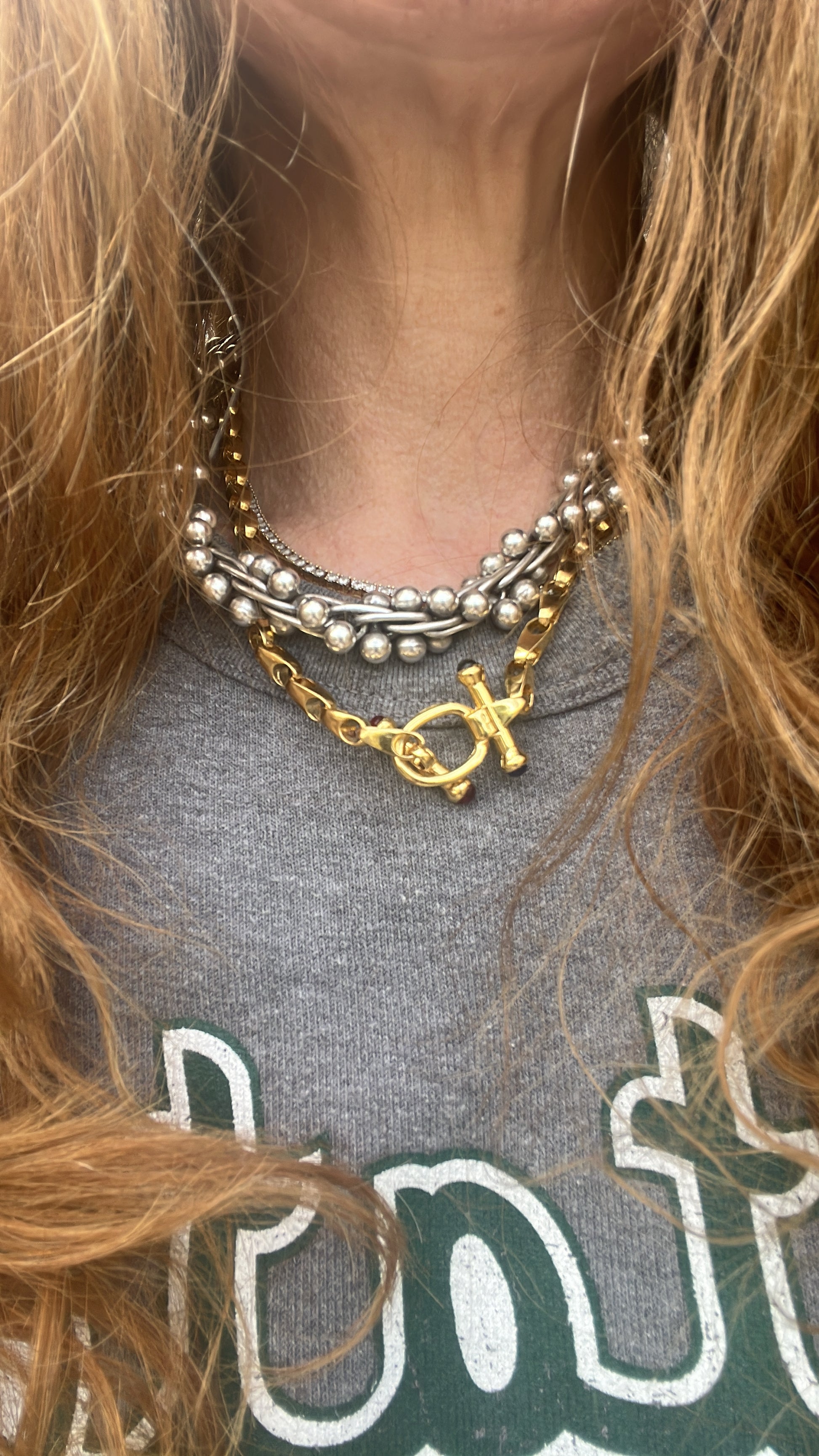 Gold & Sapphire & Cherry Red 1970’s chain