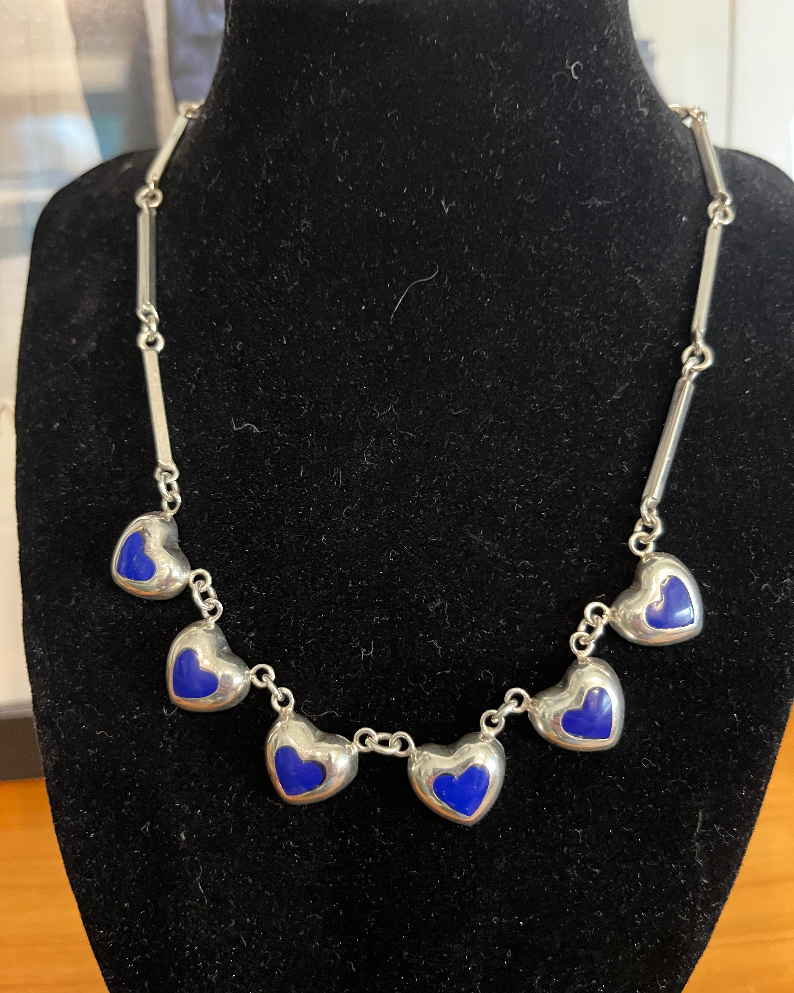 Lapis Lazuli Hearts Necklace