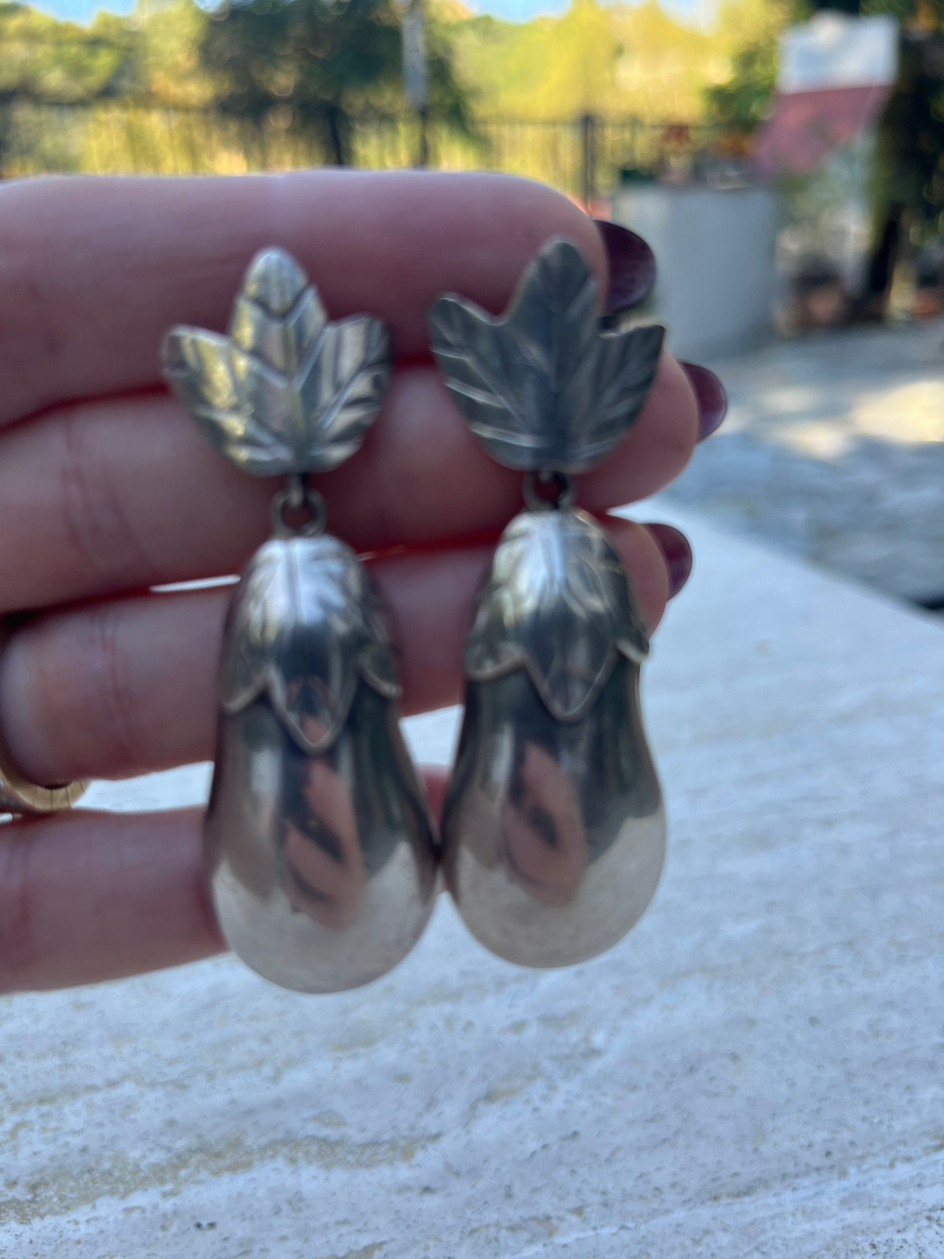 Eggplant Earrings
