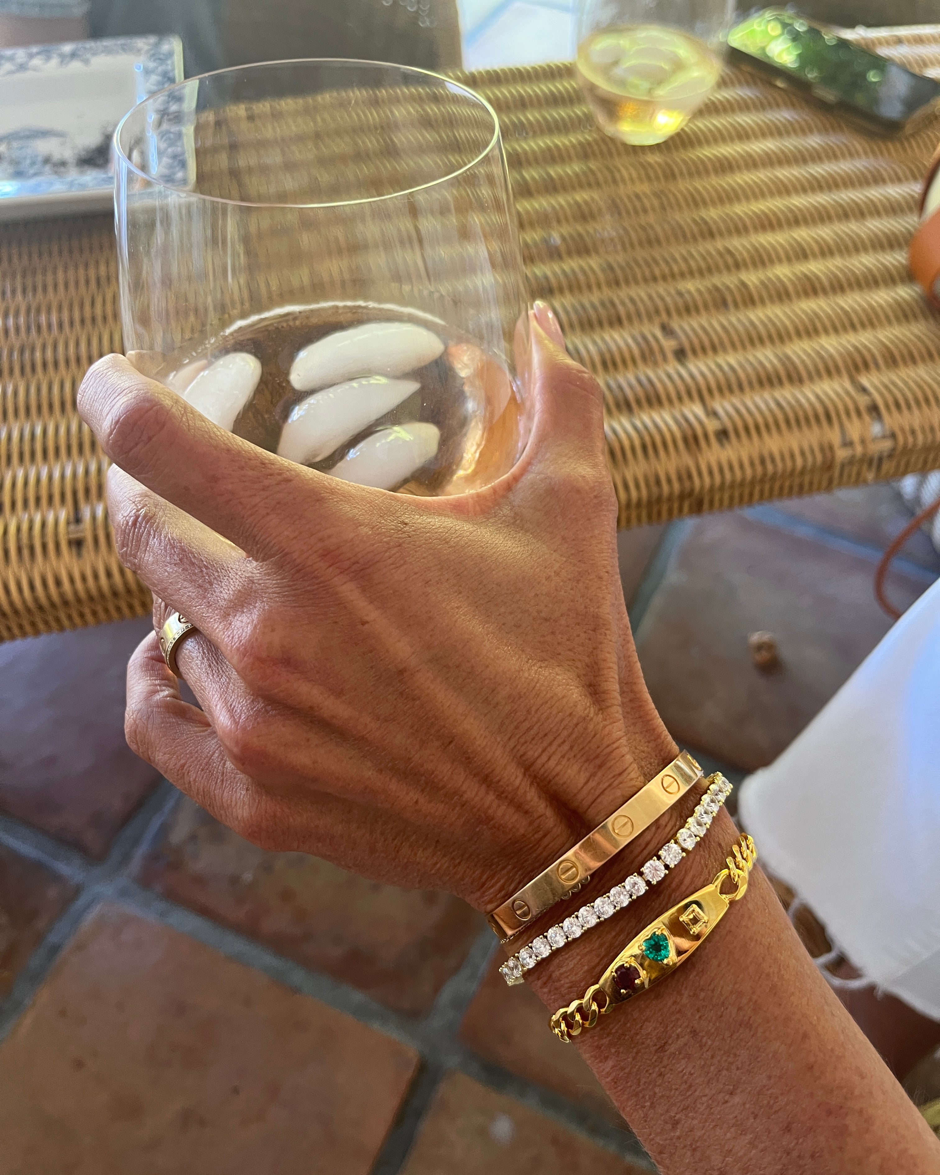 ID Bracelet with Gems