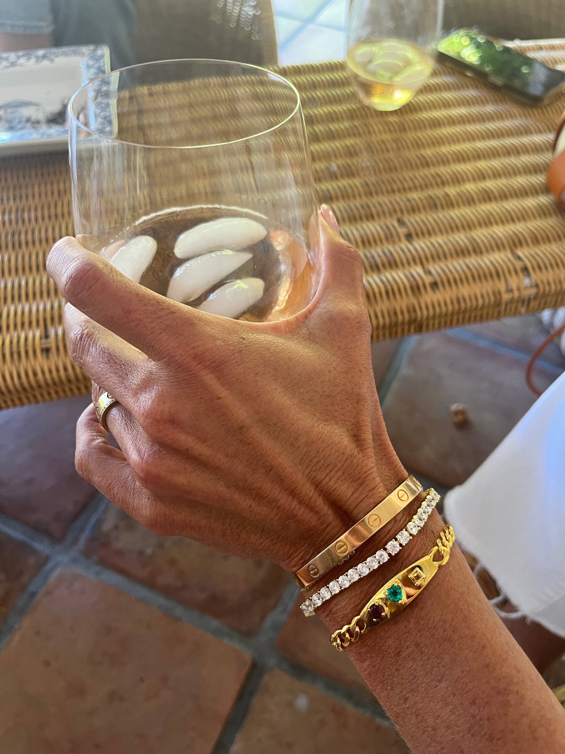 ID Bracelet with Gems