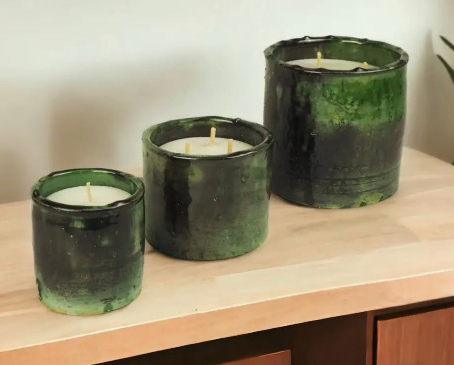Green Tamegroute Candle Medium