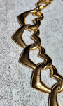 Heart Link Necklace Gold