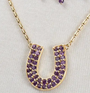 Amethyst Horseshoe Necklace