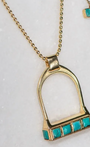 Stirrup and Turquoise Necklace