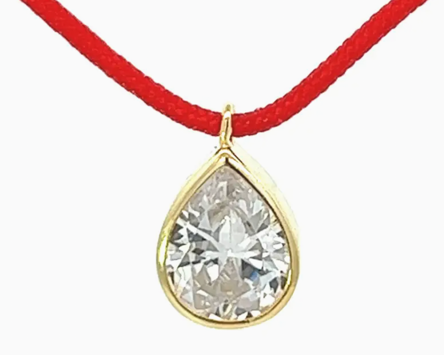 Red Cord Pear Heart