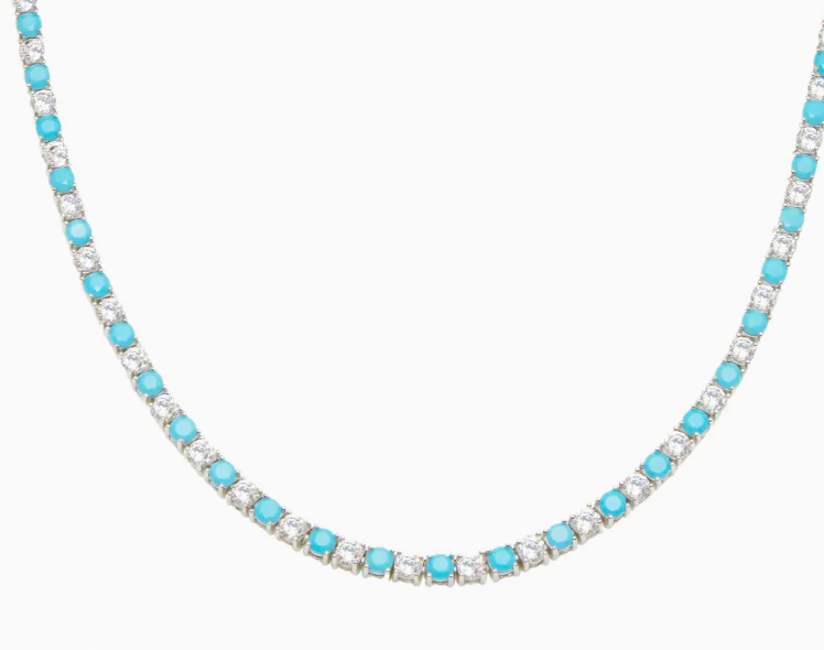 Pretty Pony Necklace in Turquoise & Diamonds